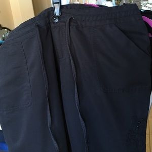 Black convertible pants - crops or full length