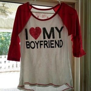 I love my boyfriend baseball t-shirt