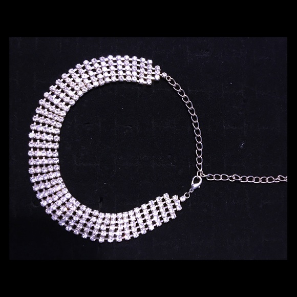 Faux diamond choker