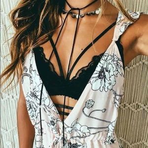 Strappy lace bralette
