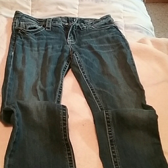 Dark blue jeans