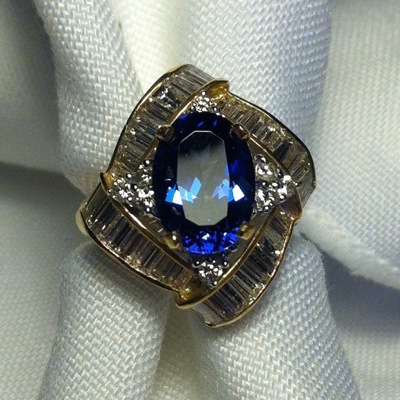 SOLD 3.5 ct Tanzanite and diamond ring