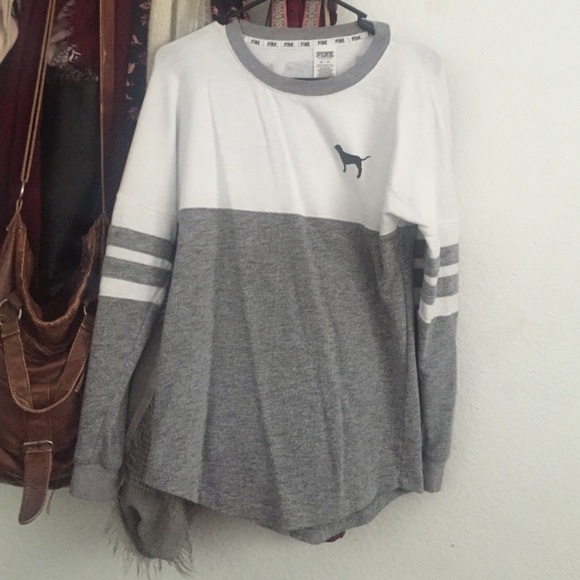 PINK varsity screw sweater