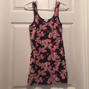 Long gray and pink camisole tank top