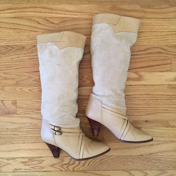 Vintage Brazilian Beige Boots