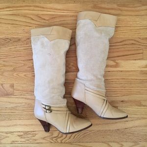Vintage Brazilian Beige Boots