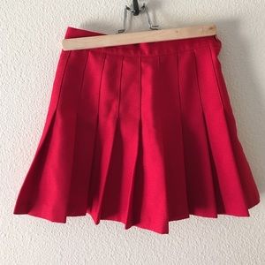 Red American Apparel Tennis Skirt