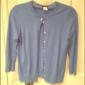 Jcrew blue button up cardigan size XS