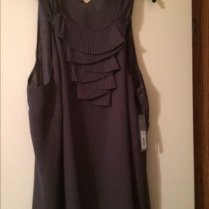 Dark gray dressy tank, brand new