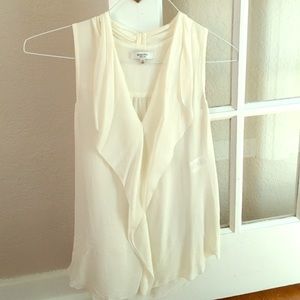 Silk cream top