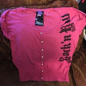 Abbey Dawn Pink Sweater