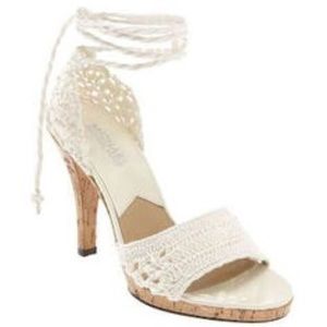 NWOT Michael Kors Crochet Heels
