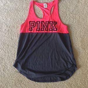 VS PINK pink/gray tank