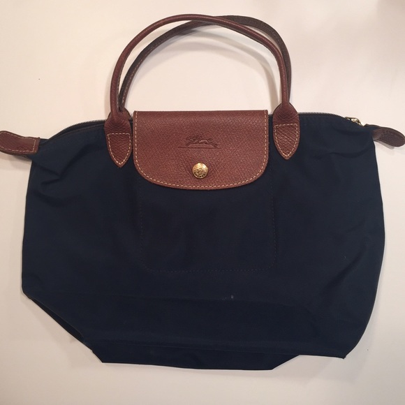 Longchamp navy mini pliage handbag tote