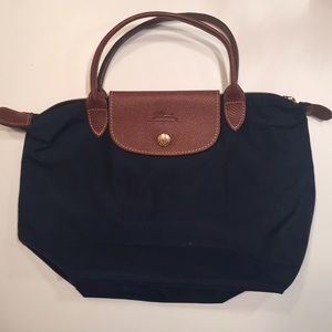 Longchamp navy mini pliage handbag tote