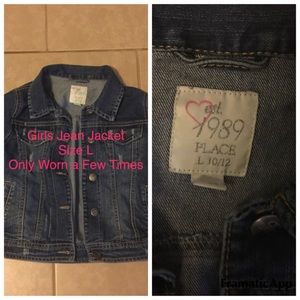 Girls Denim Jacket, Size Large