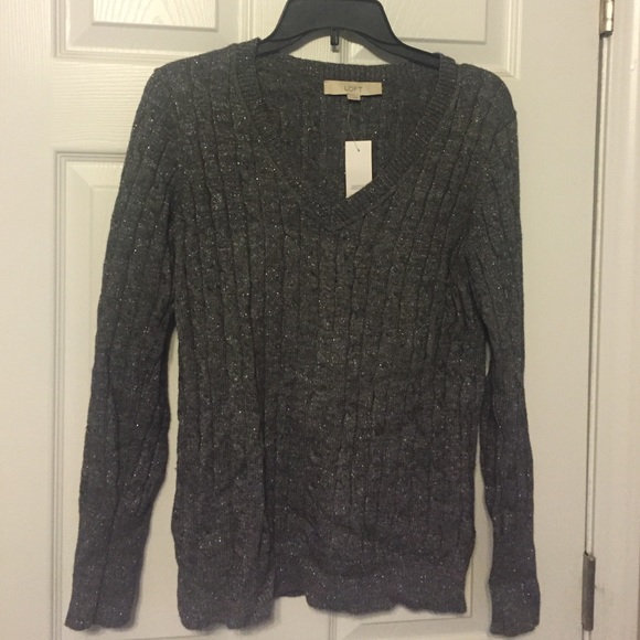 Knit cable sweater