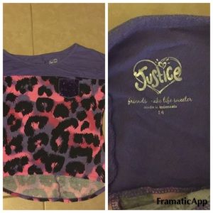 Girls Justice Shirt, Size 14