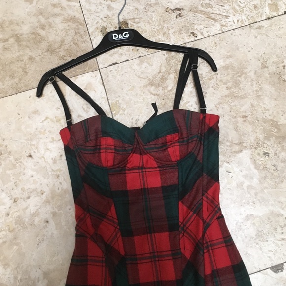 D&G Dolce & Gabbana Plaid Fitted Dress - Picture 2 of 4