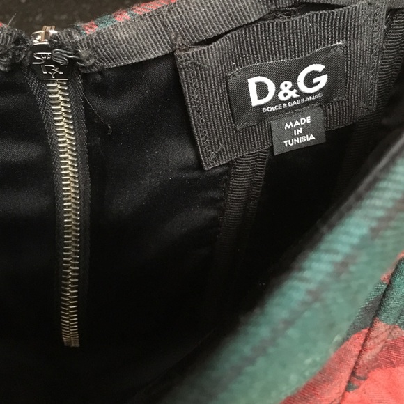 D&G Dolce & Gabbana Plaid Fitted Dress - Picture 4 of 4