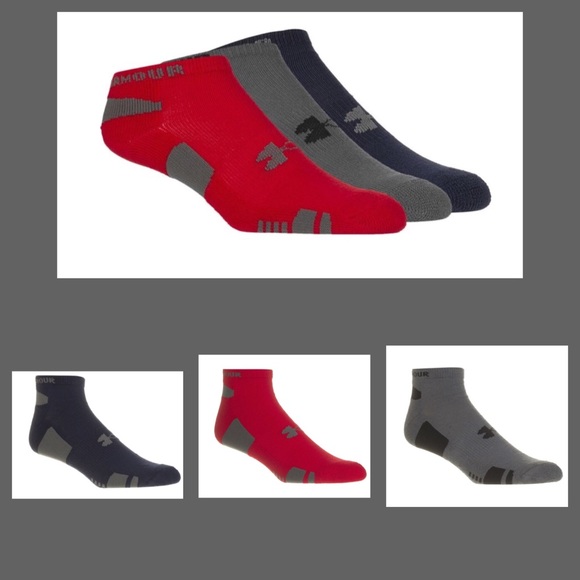 HeatGear No Show Sock - 3-pairs in a pack. - Picture 1 of 2