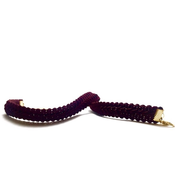 "Blaine" Braided Choker in Burgundy