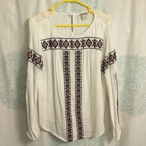 Lucky brand crocheted long sleeve