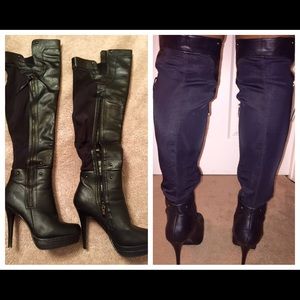 Black thigh boots