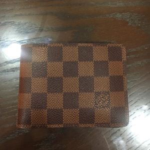 Louis Vuitton Damier ebene multiple wallet.