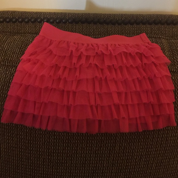 Girls Ruffle Tulle Skirt, Size M 7/8