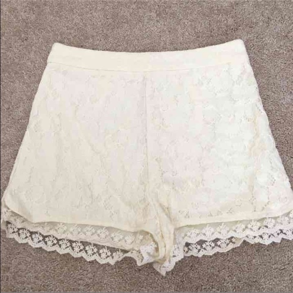 Urban Outfitters Lace High Waisted Shorts