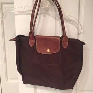 Longchamp brown medium Le pliage tote