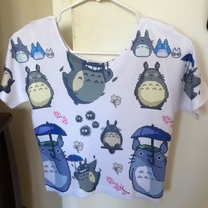Totoro cute graphic crop top