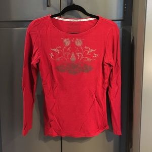 Red textured eco friendly bamboo knit.