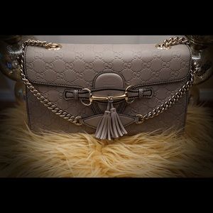 Gucci Emily Guccissima Leather Chain Bag