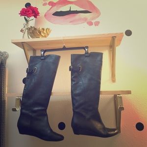 Steve Madden 'Iden' black leather knee high boots