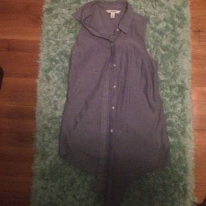 Blue denim tank top
