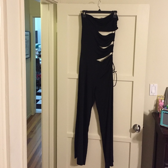 BEBE Black Spandex Pantsuit