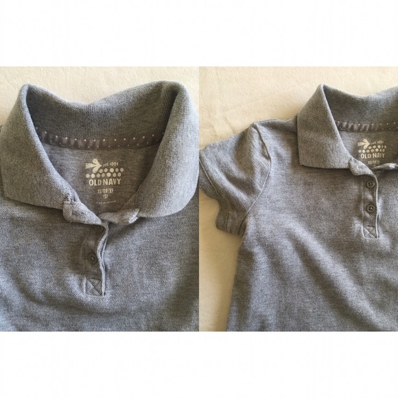 Old navy gray collard shirt  (C) - Picture 3 of 4