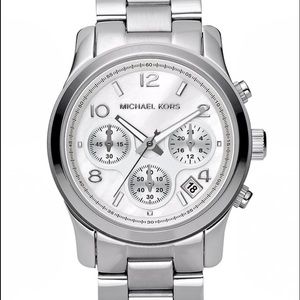 Michael Kors Runway Silver-Tone Chronograph Watch