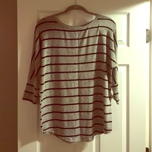 Three quarter length sleeve, light sweater