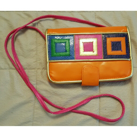 Vintage crossbody organizer wallet purse