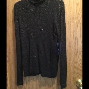 Black sweater with multicolor sparkles