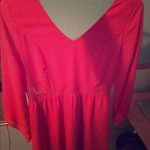 Pink dress with lace