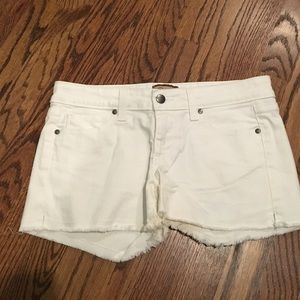 Paige white jean shorts