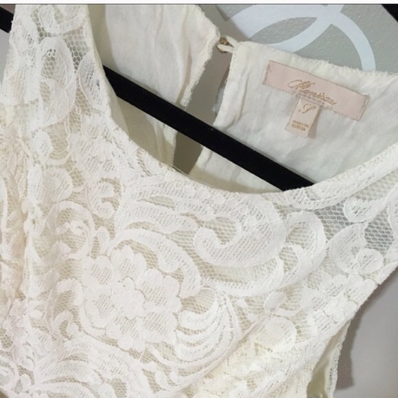 Cute Belted Lace Peplum Top - Picture 2 of 4