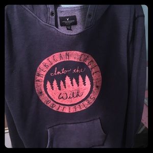 American eagle navy blue sweatshirt