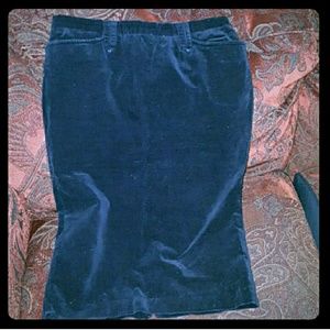 Dolce & Gabbana pencil skirt black velvet 28/42