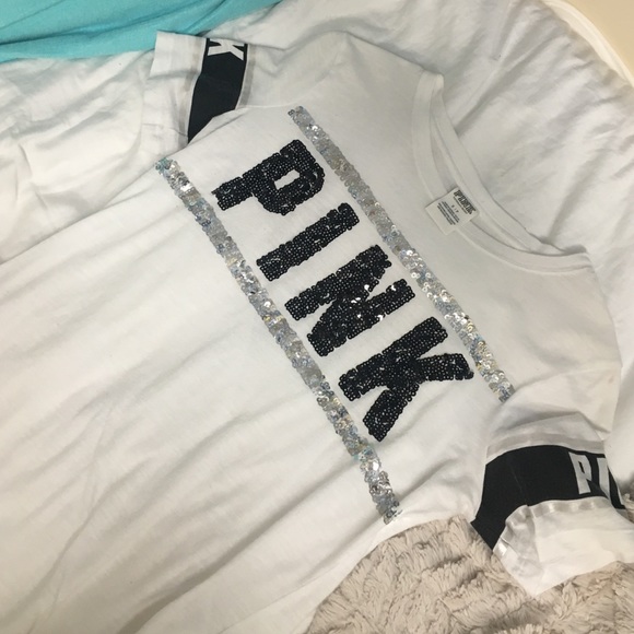 VS pink sequin t shirt