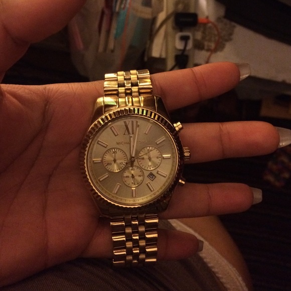 Men's Michael Kors gold plated watch
